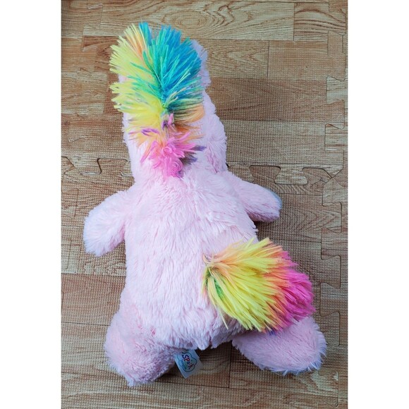 Spark Create Imagine Pink Rainbow Silver Unicorn 13" Plush Stuffed Animal Toy - Picture 3 of 8
